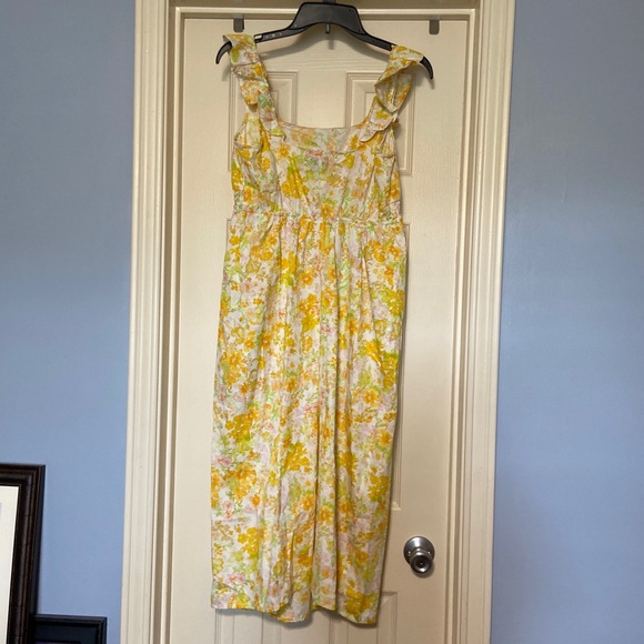ASOS yellow floral tank maternity dress size 4 - Picture 6 of 6